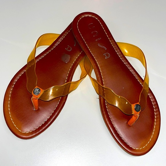 Unisa size 7 flip flops mixed material - Picture 1 of 8